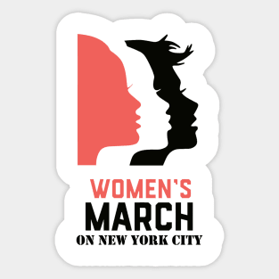 March Women On New York City Sticker